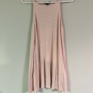 Pink and White Striped Tank Dress